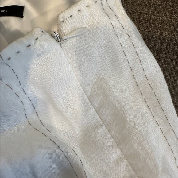 Elie Tahari Stunning White Embroidered with Appliqué MIDI Skirt 6 - Picture 7 of 9